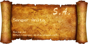 Senger Anita névjegykártya